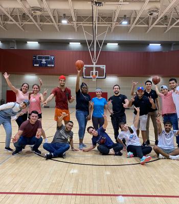 Group of students in a gym