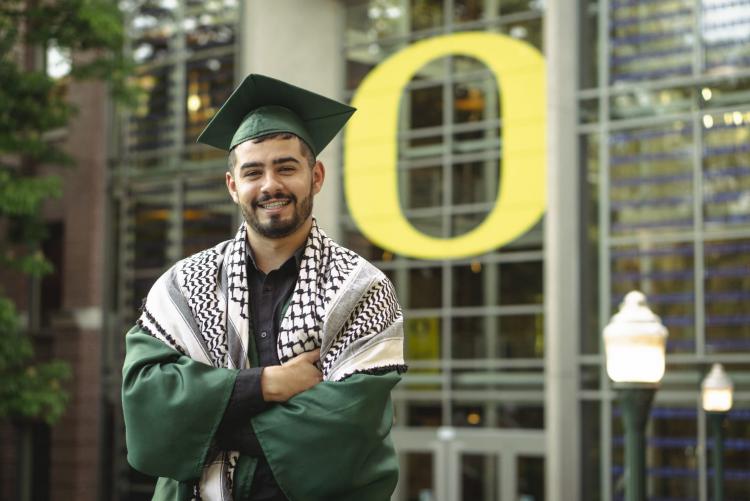 Hope Fund scholar Mohammed Al-Asttal graduating from the University of Oregon