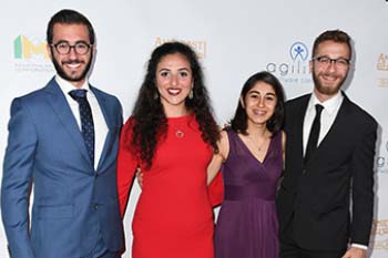 DKSSF students dressed in fancy attire at a Gala