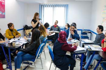 Teacher in a classroom