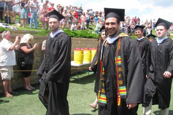 Students during graduation in 2016