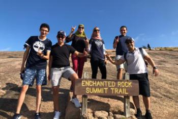 Fulbrighters enjoy hiking during their programs in Texas.