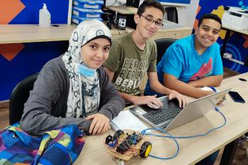 Young Egyptians in a STEM Class