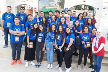 West Bank YES students together before departure to US