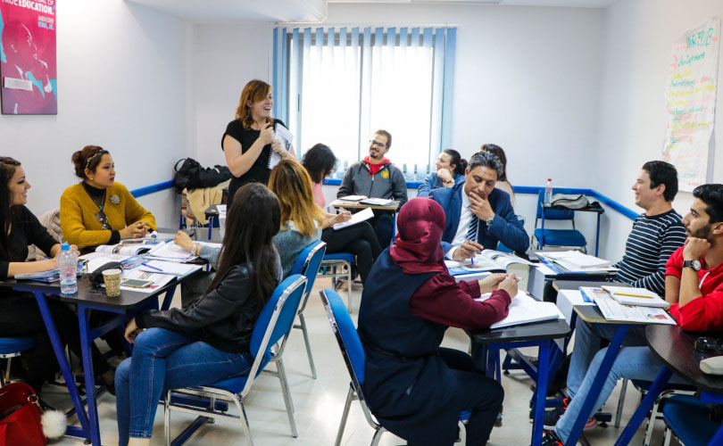 Teacher in a classroom