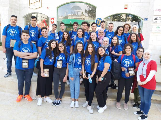 West Bank YES students together before departure to US