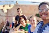 Fall 2018 students on the oceanside in Rabat
