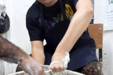 A Fall 2018 student in ART 350 visits a ceramics workshop in As-Salt