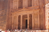 A group of students in front of the Treasury at Petra
