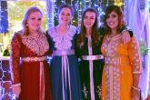 Students posing at a local Moroccan wedding