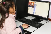 Girl at computer