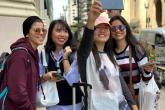 Four female students taking a picture together