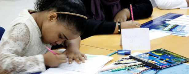 Activities at the Summer Kids Camp included exploration of geography using materials from National Geographic.