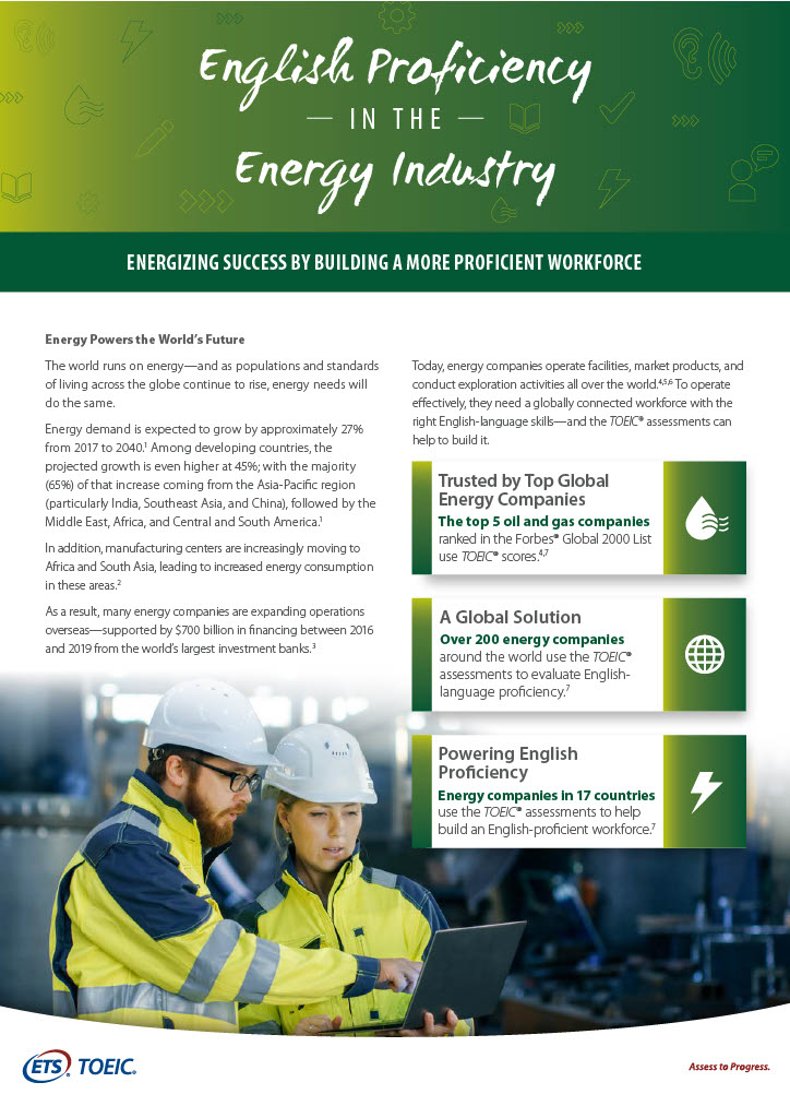 Energy industry - TOEIC 