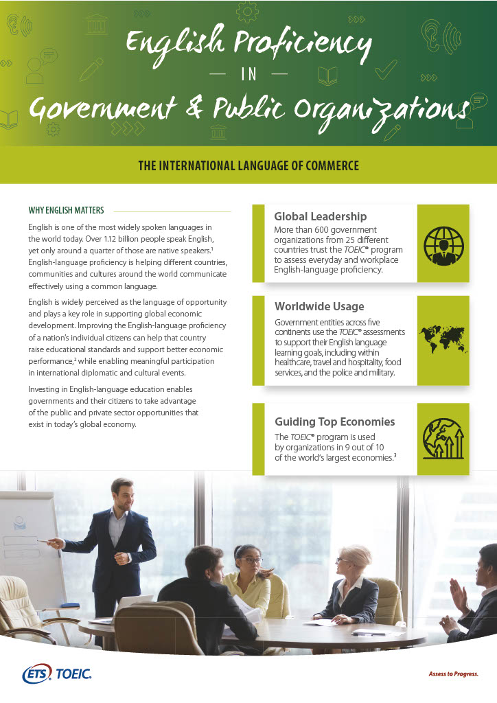 THE INTERNATIONAL LANGUAGE OF COMMERCE - TOEIC