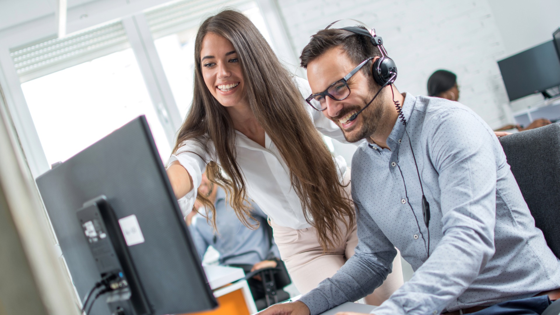 Business people working on project in office