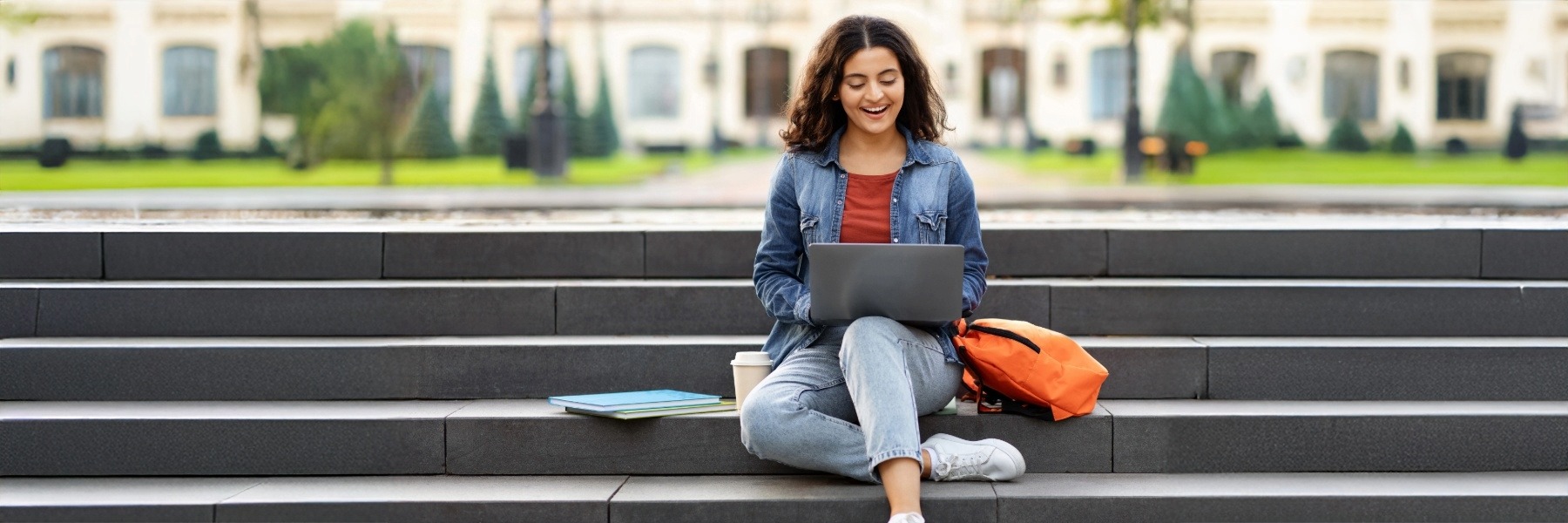 Student with laptop 