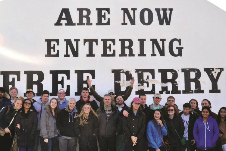 Students at Free Derry, Northern Ireland