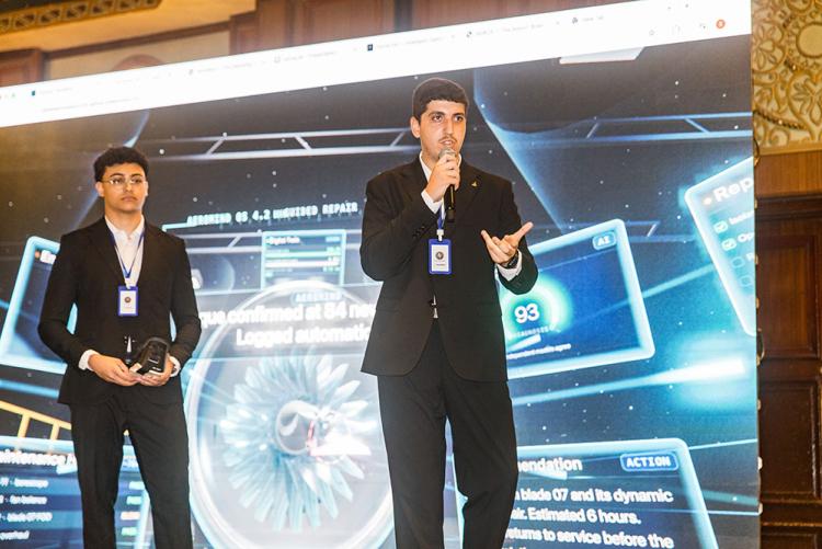 Students Presenting on stage