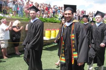 Students during graduation in 2016