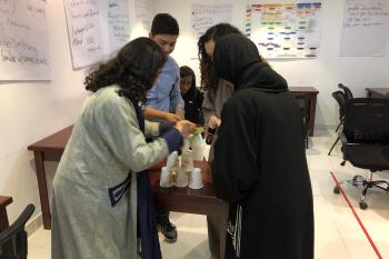 Picture of youth working as a team
