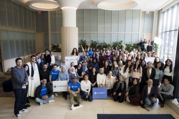 Group Photo in a hotel lobby
