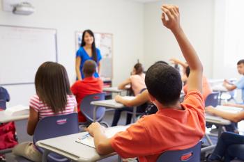 Students participating in class